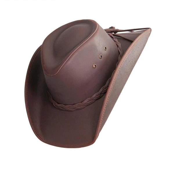 Leather Cowboy Hat-HT080 - Image 12